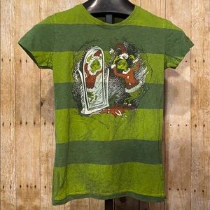 Dr Suess The Grinch Striped T-shirt Christmas